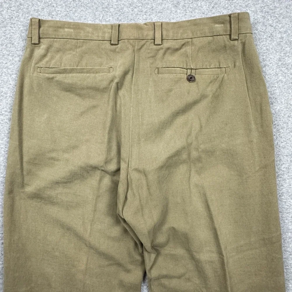 Banana Republic Dress Chino Pants Men 35x32 Beige Khaki Straight Fit Casual EUC